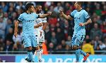 Manchester City 2 - 1 Swansea City (Ngoại Hạng Anh 2014-2015, vòng 12)